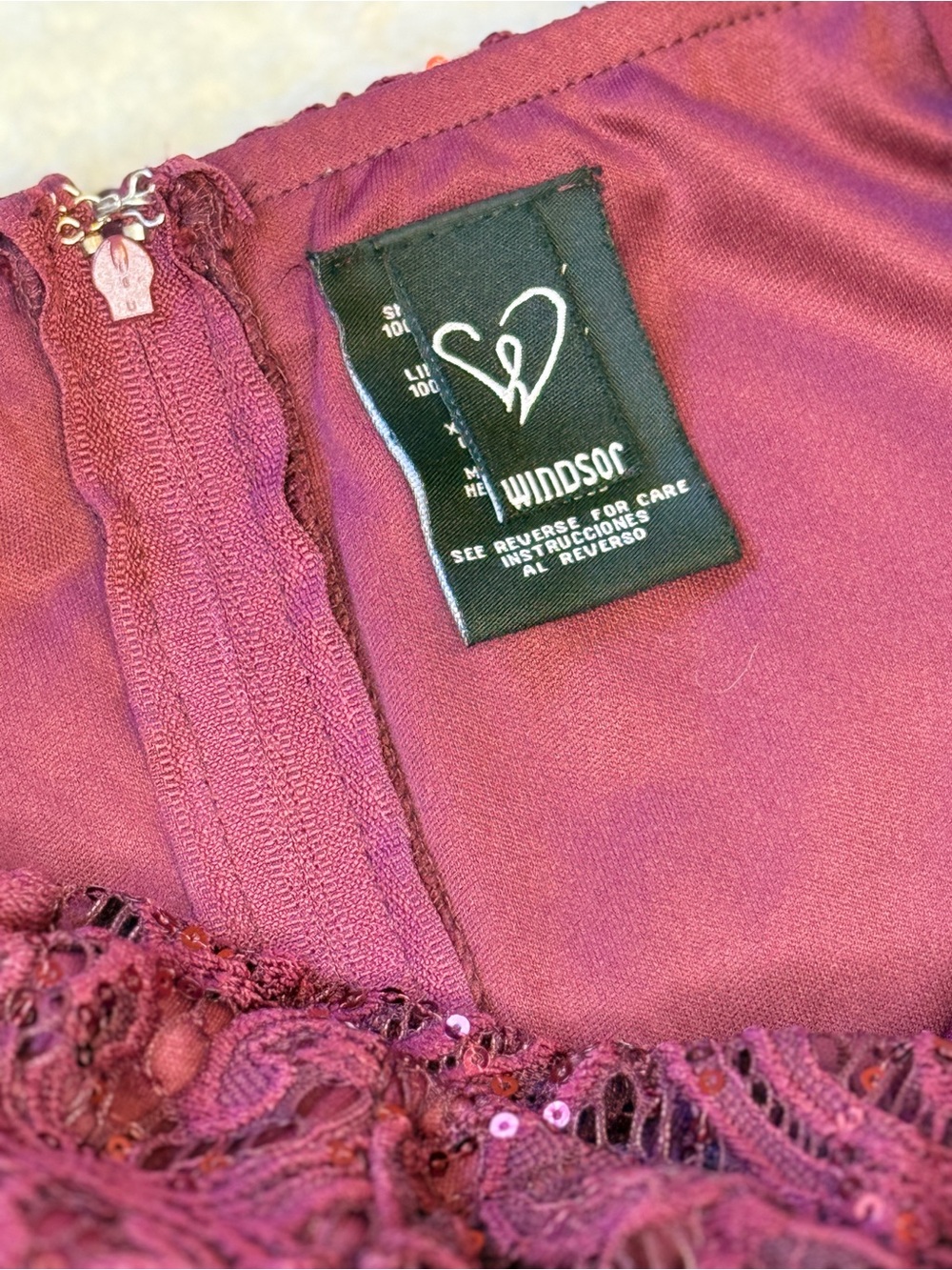 Burgundy Beaded Cutout Formal Dress Size 11 Prom Homecoming Evening Gown - Picture 3 of 7